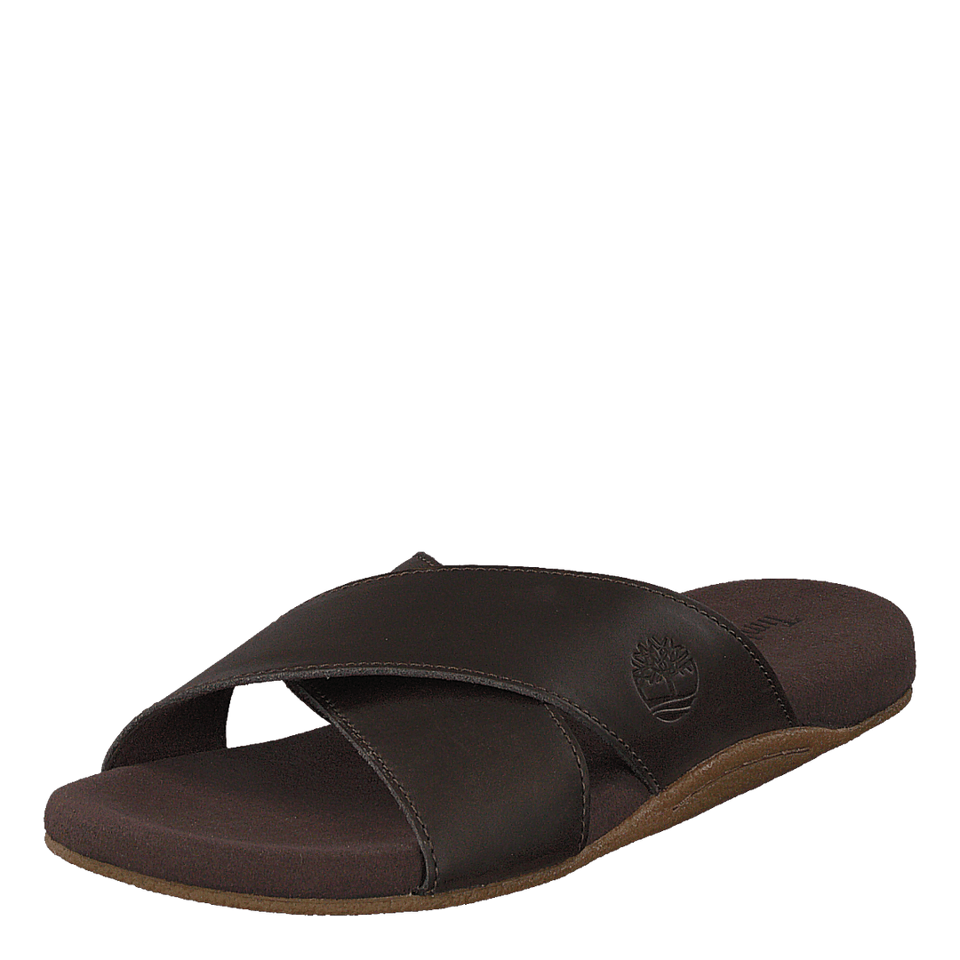 Seatonbay Crossstrapslide Dark Brown Leather
