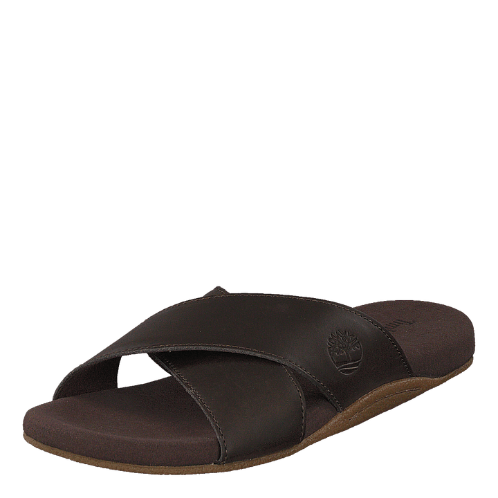 Seatonbay Crossstrapslide Dark Brown Leather