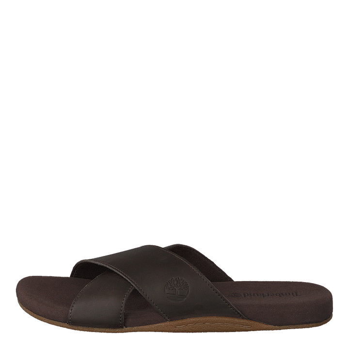 Seatonbay Crossstrapslide Dark Brown Leather