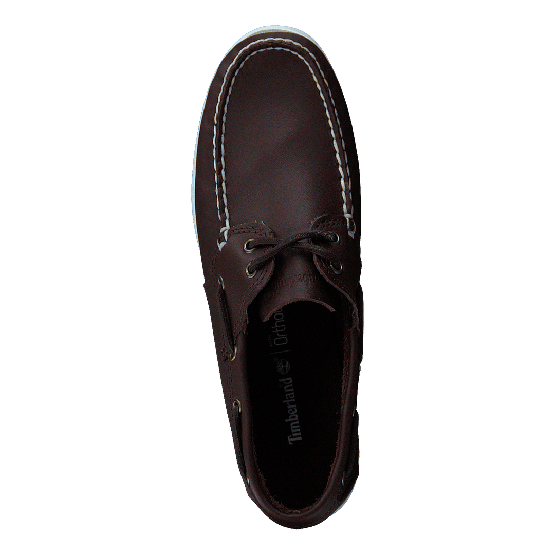 Cedar Bay Boat Shoe Dk Brown Full Grain