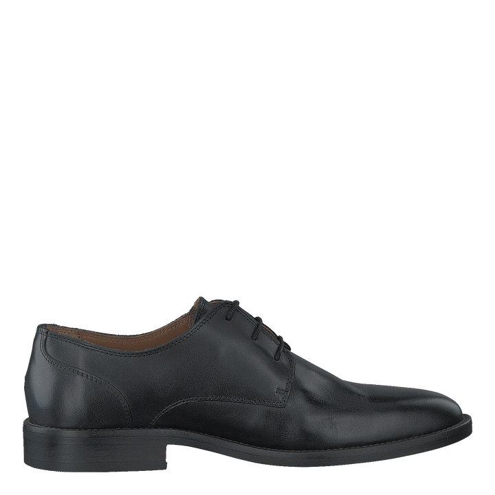 Essential Leather Lace Up Derb Black