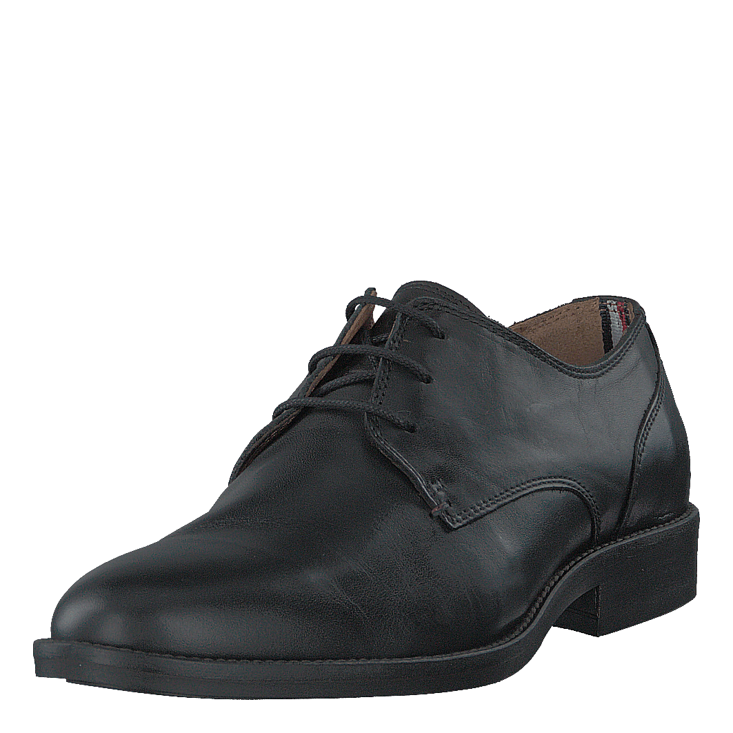 Essential Leather Lace Up Derb Black