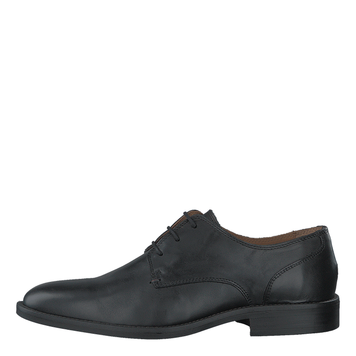 Essential Leather Lace Up Derb Black