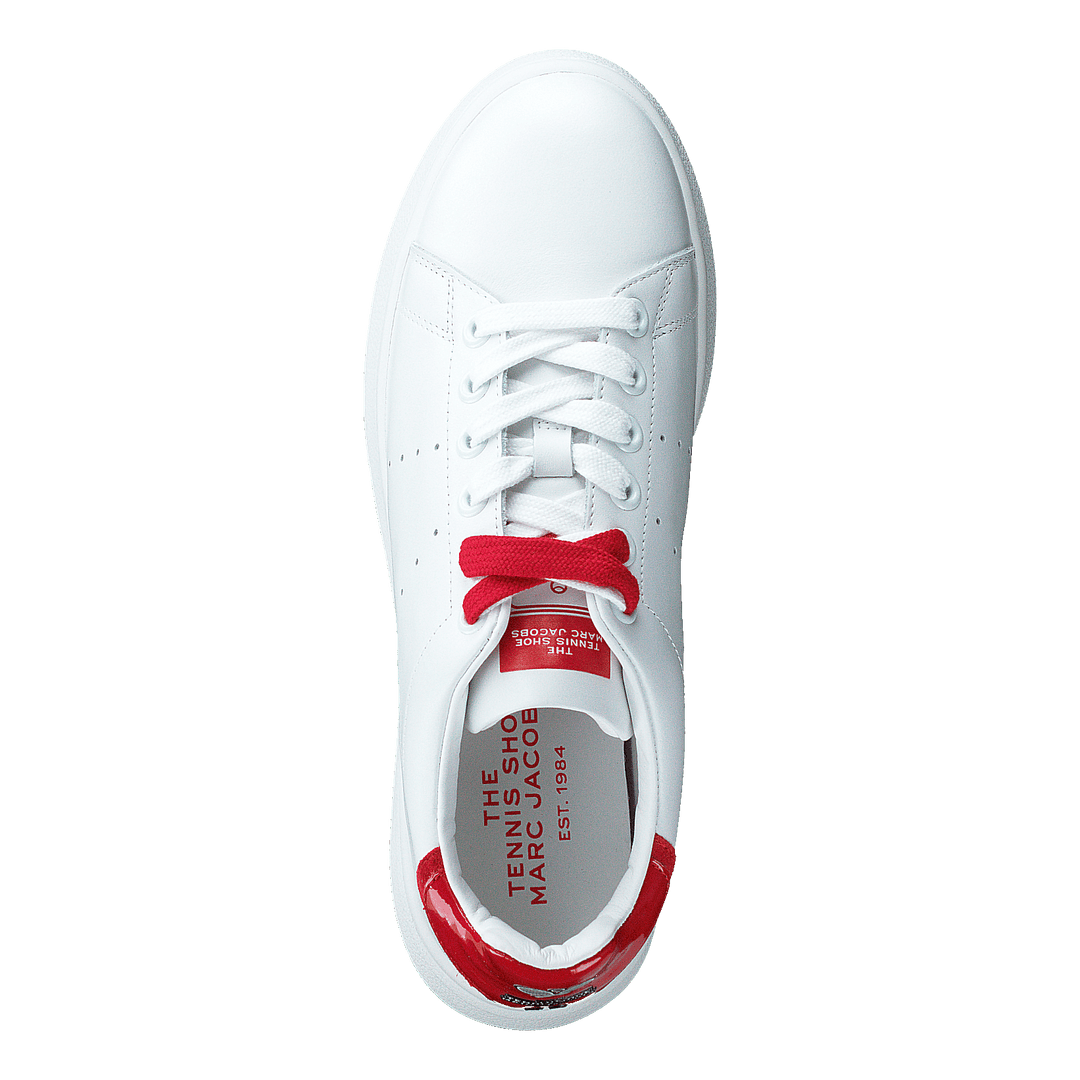 The Tennis Shoe White-red
