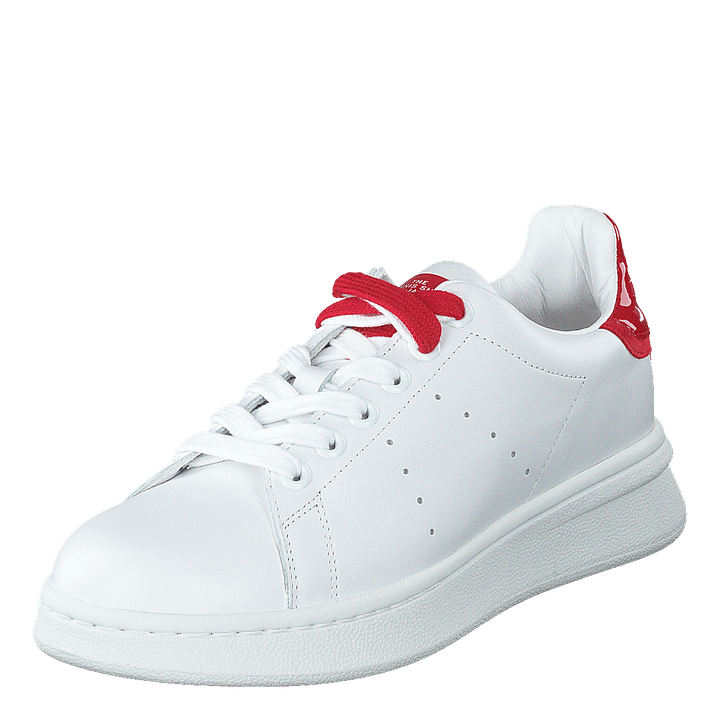 The Tennis Shoe White-red