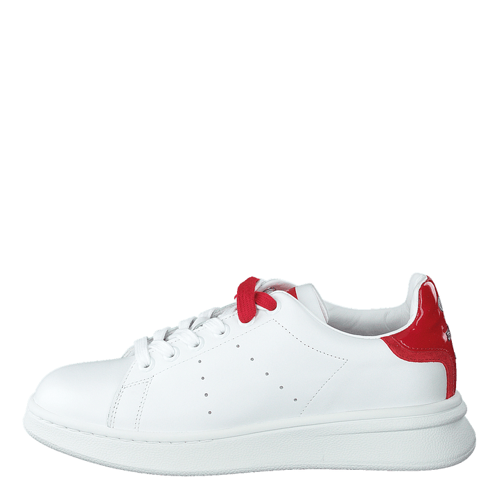 The Tennis Shoe White-red