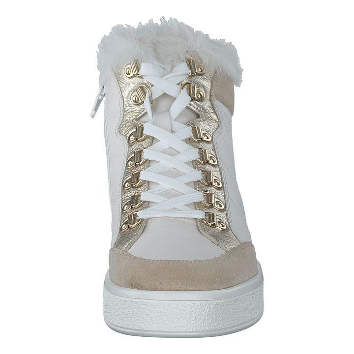 D Leelu' A - Nappa+suede Off White/lt Taupe