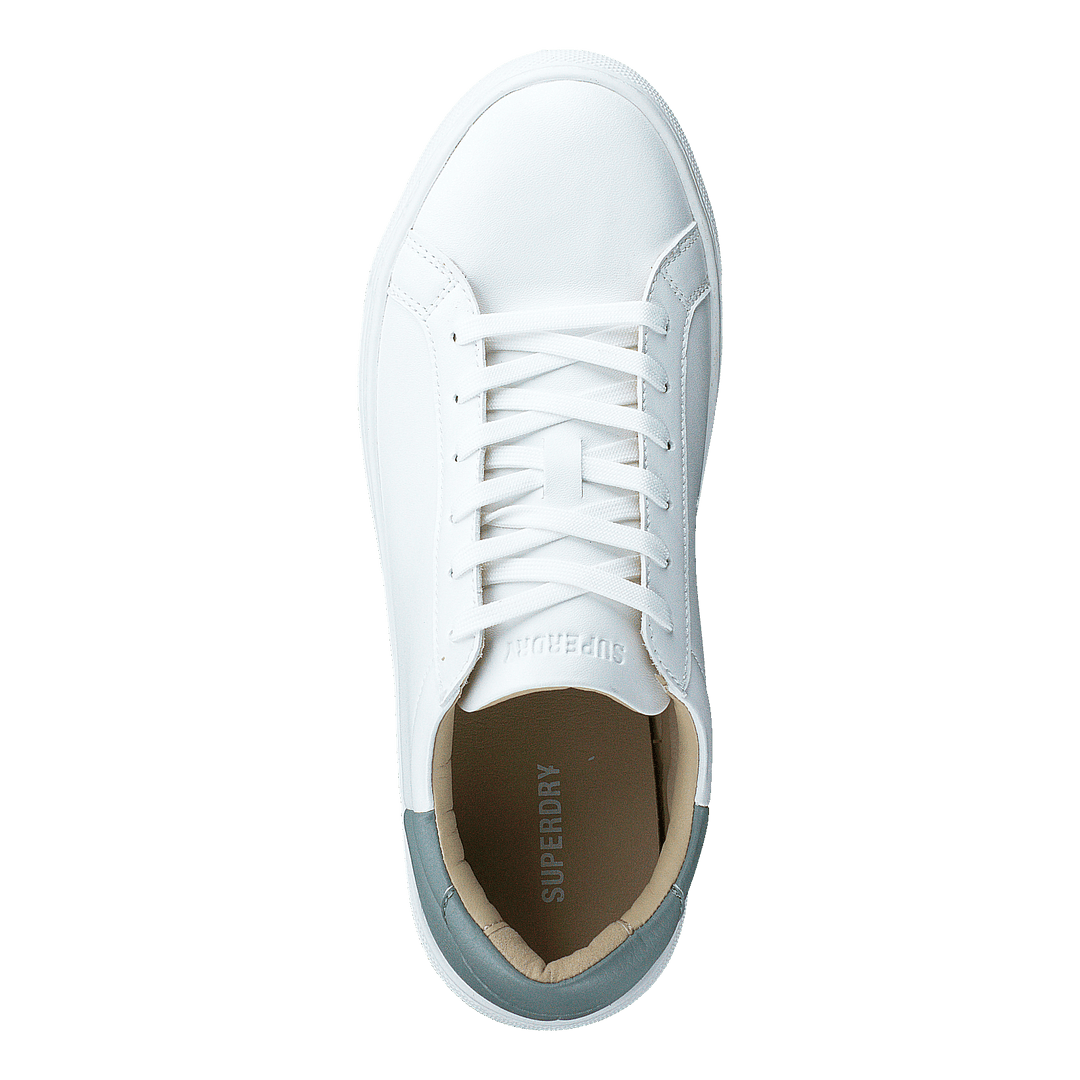 Vegan Sleek Court Trainer White/soft Grey