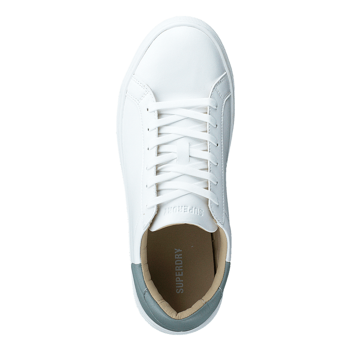 Vegan Sleek Court Trainer White/soft Grey