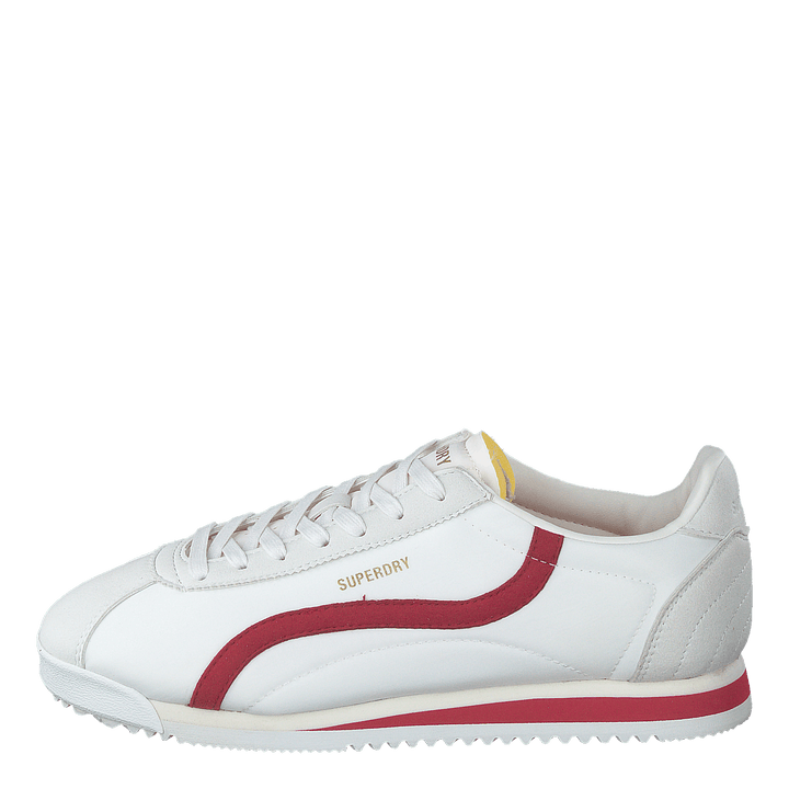 Vegan Retro Track Ov Runner Ecru/red