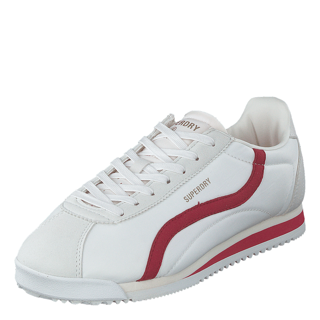 Vegan Retro Track Ov Runner Ecru/red