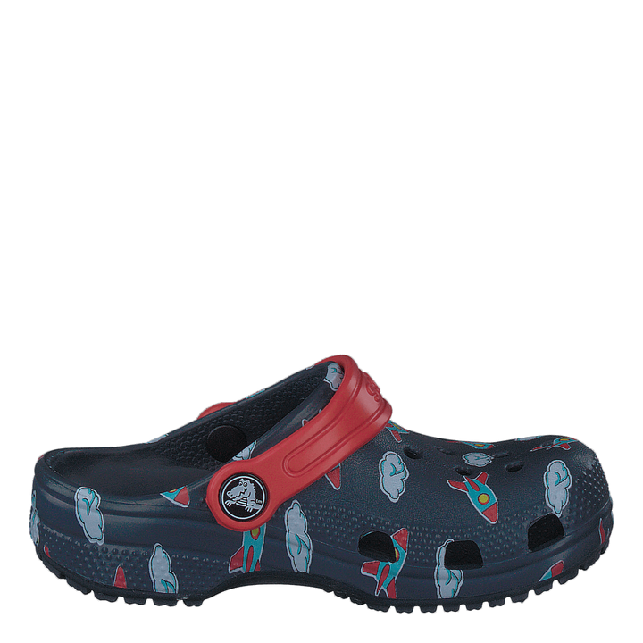 Classic Printed Clog Kids Navy