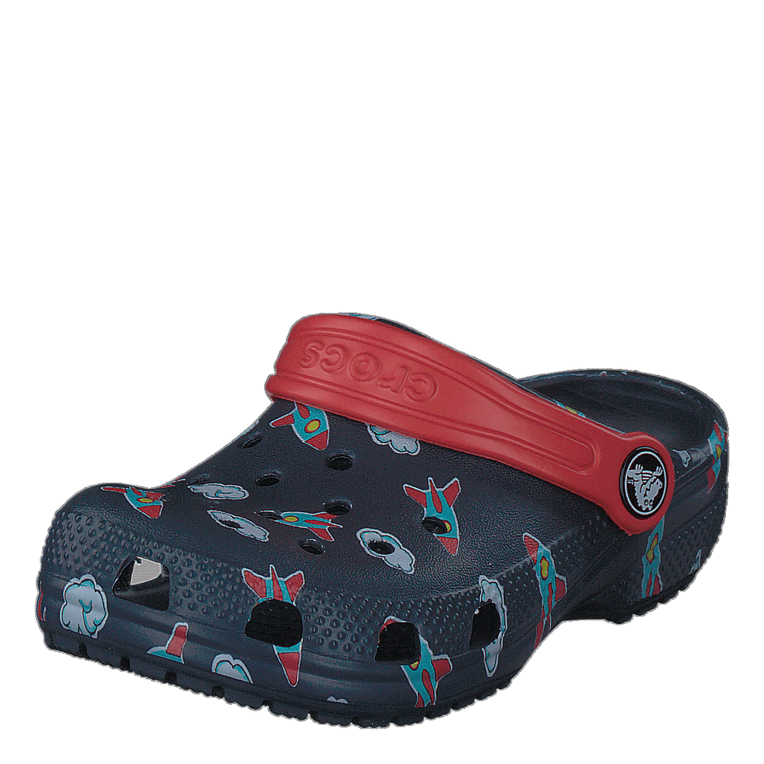 Classic Printed Clog Kids Navy