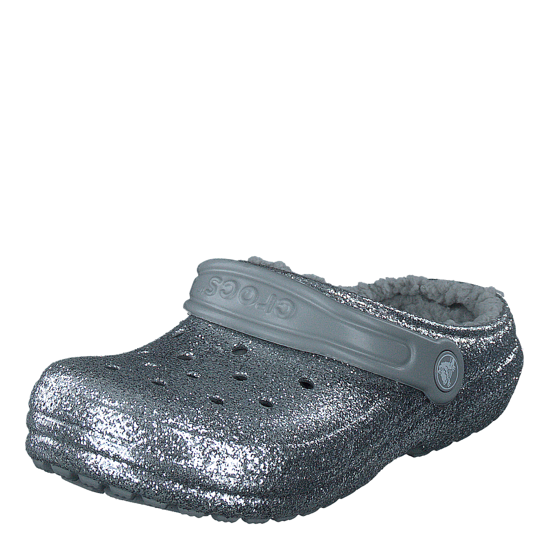 Classic Glitter Lined Clog K Silver/silver - Heppo.com