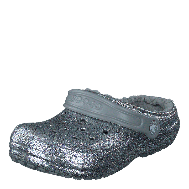 Classic Glitter Lined Clog K Silver/silver - Heppo.com