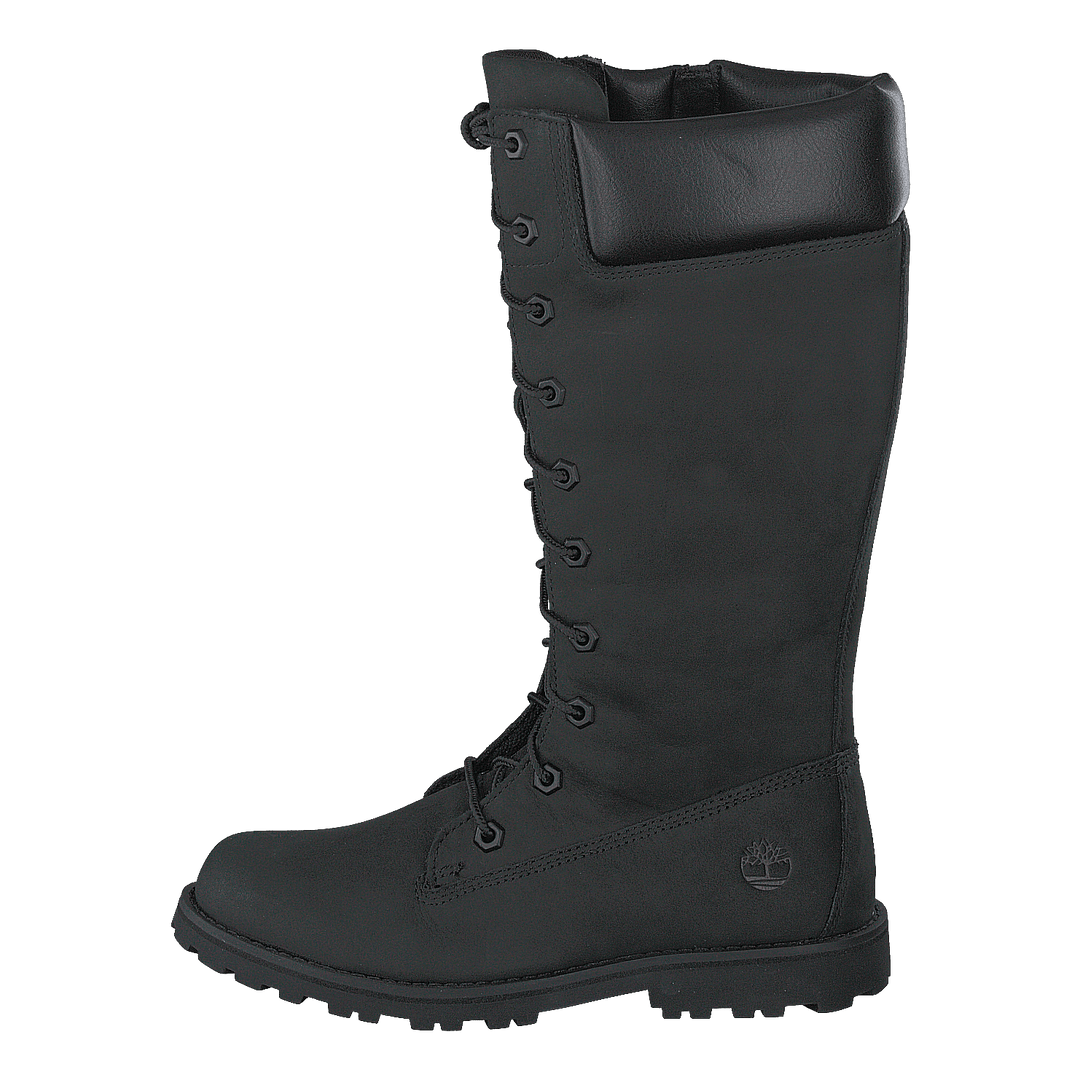 Girls Classic Tall Lace Up Wit Black
