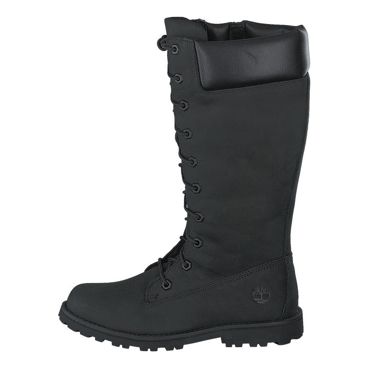 Girls Classic Tall Lace Up Wit Black