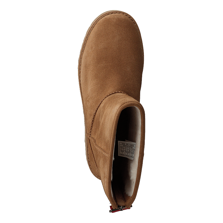 Classic Short Logo Zip Chestnut