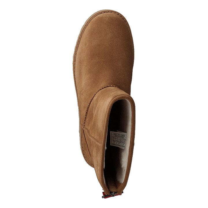 Classic Short Logo Zip Chestnut