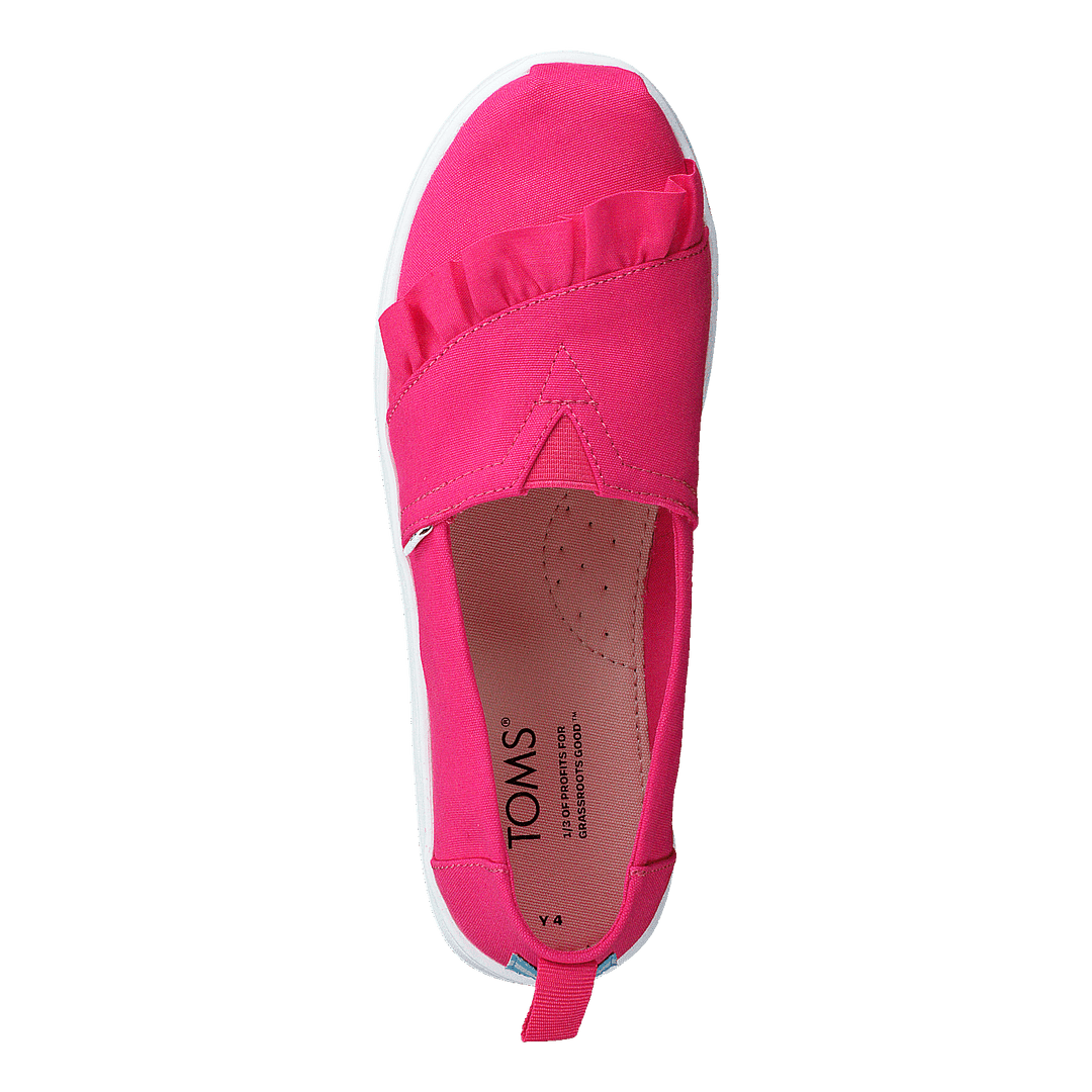 Classic Canvas Ruffle Youth Raspberry