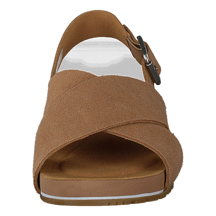 Malibu Waves Basic X Strap Sandal Medium Beige Suede
