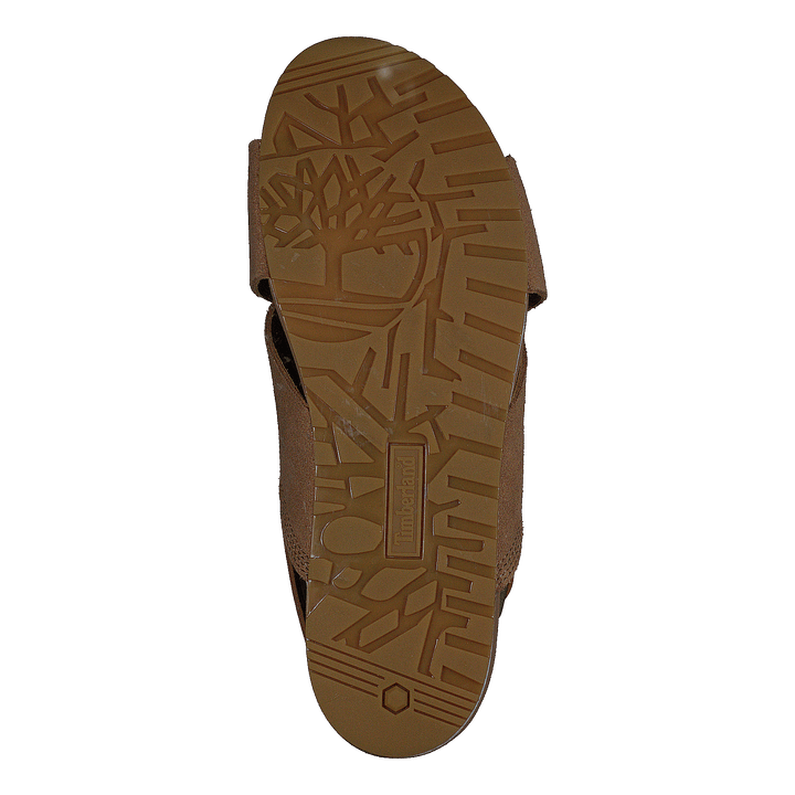 Malibu Waves Basic X Strap Sandal Medium Beige Suede