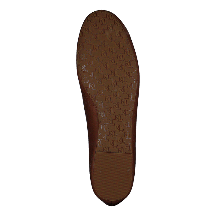 Jayna Leather Flat Deep Saddle Tan