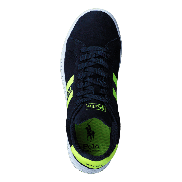 Heritage Court II Suede Sneaker Hunter Navy/Safety Yellow Polo