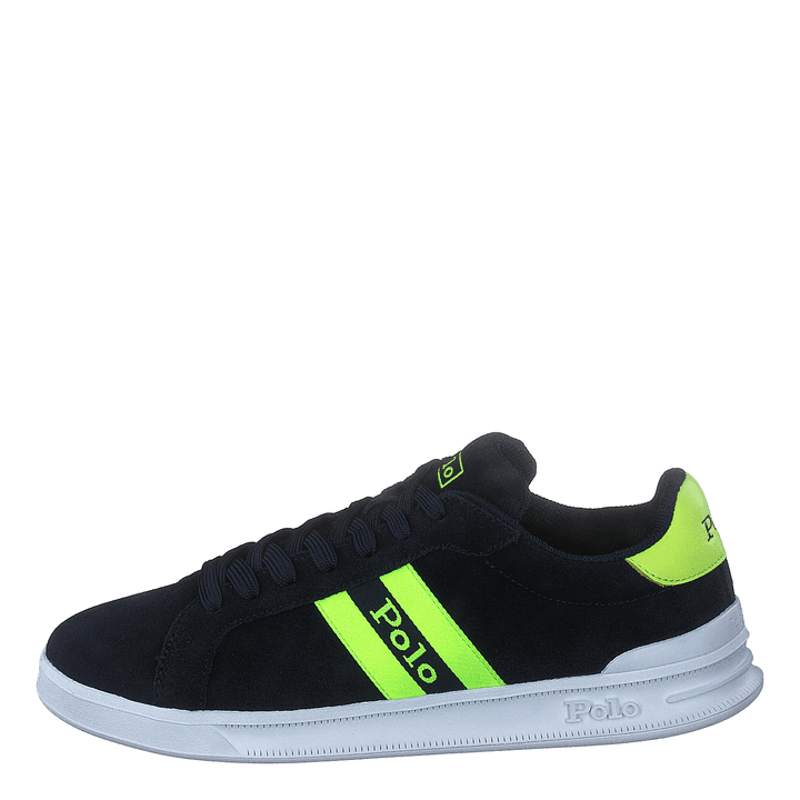 Heritage Court II Suede Sneaker Hunter Navy/Safety Yellow Polo
