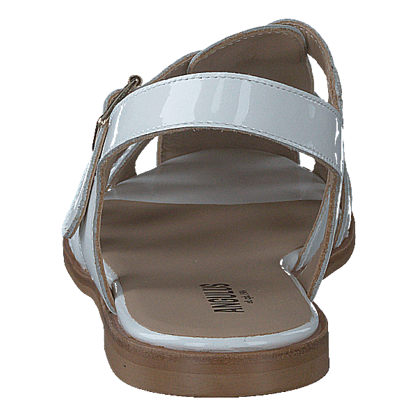 Strap Sandal With Buckle White