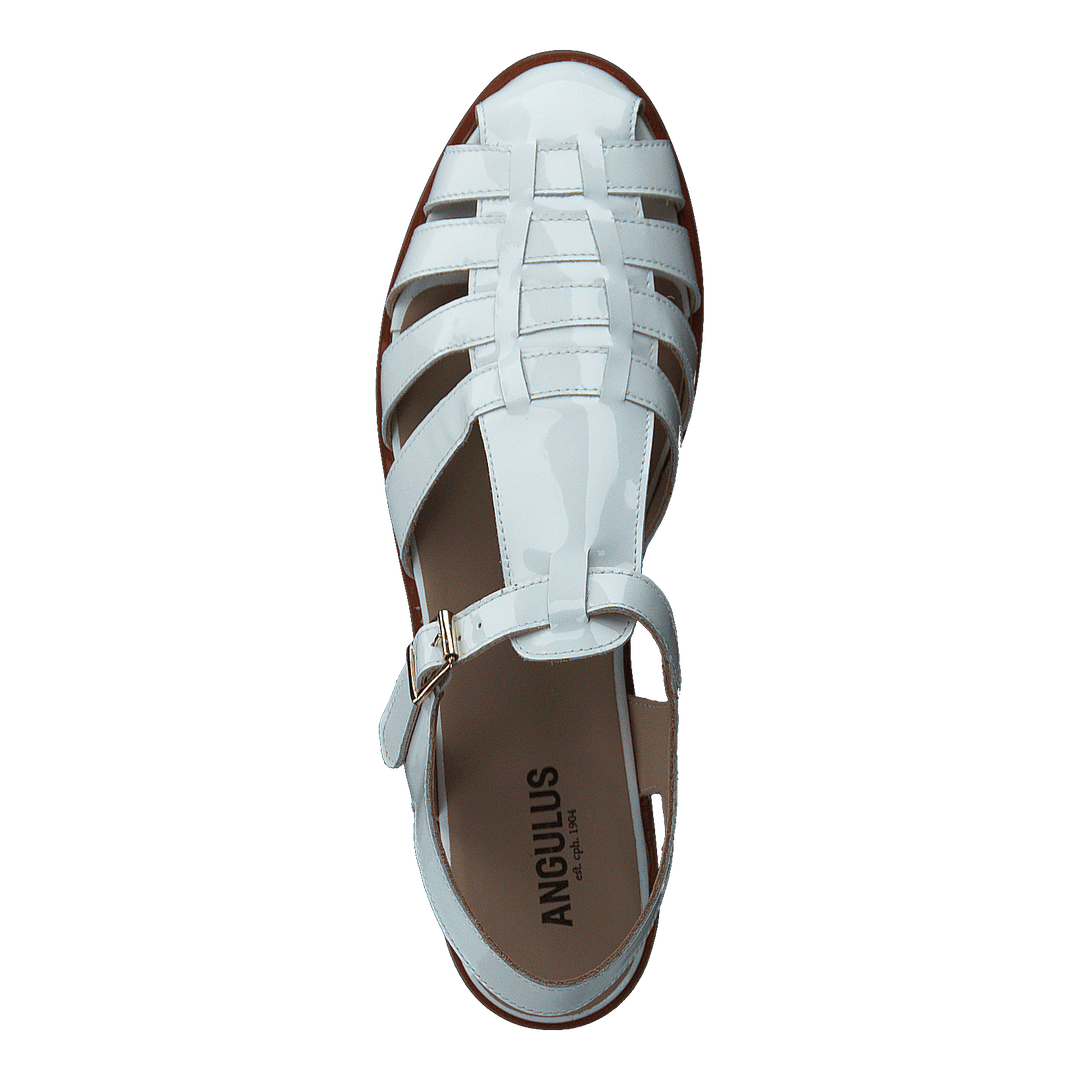 Strap Sandal With Buckle White
