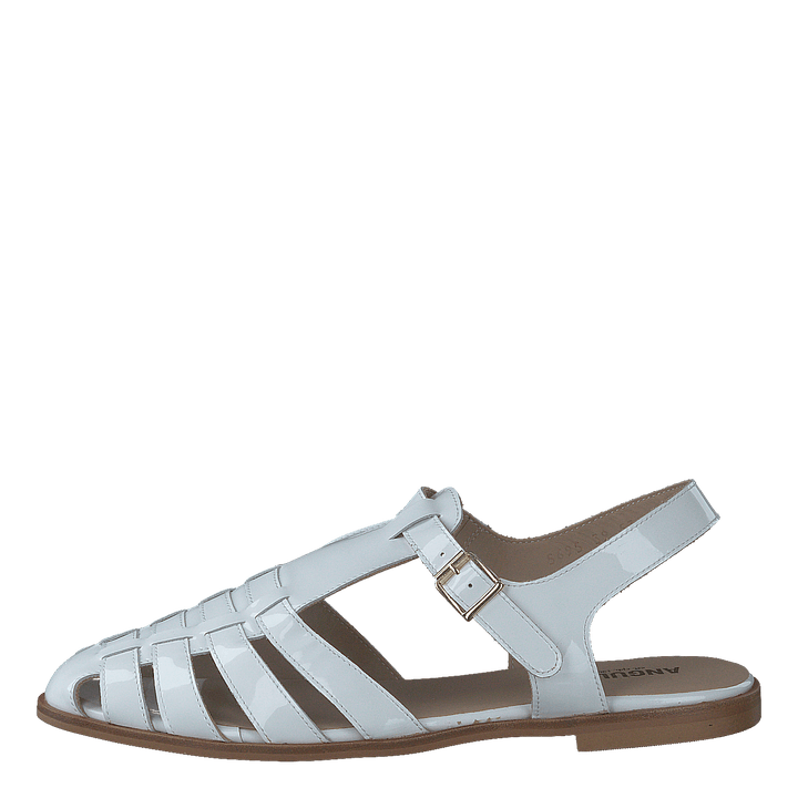 Strap Sandal With Buckle White
