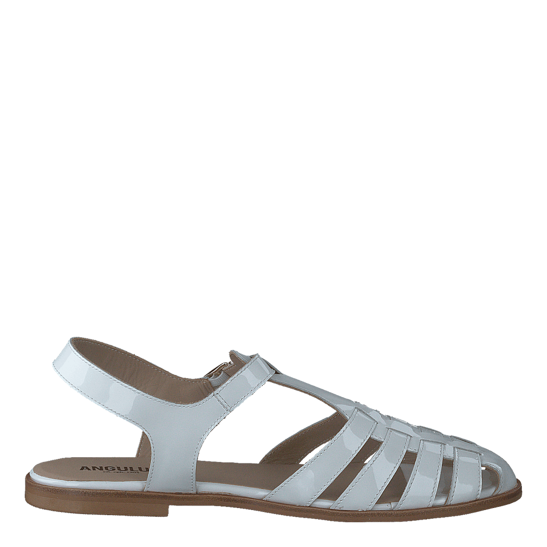 Strap Sandal With Buckle White