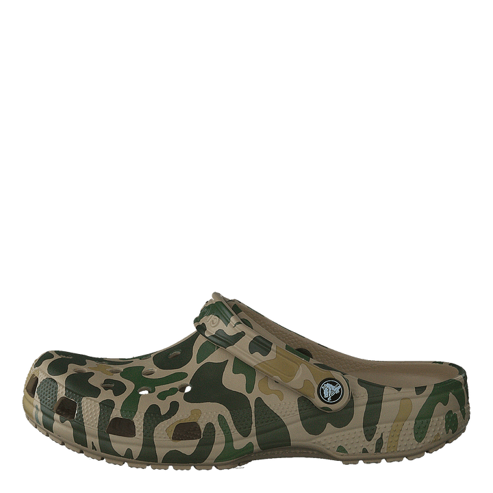 Classic Printed Camo Clog Chai / Tan