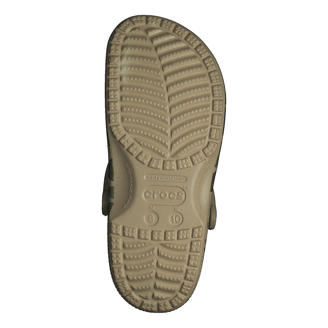 Classic Printed Camo Clog Chai / Tan