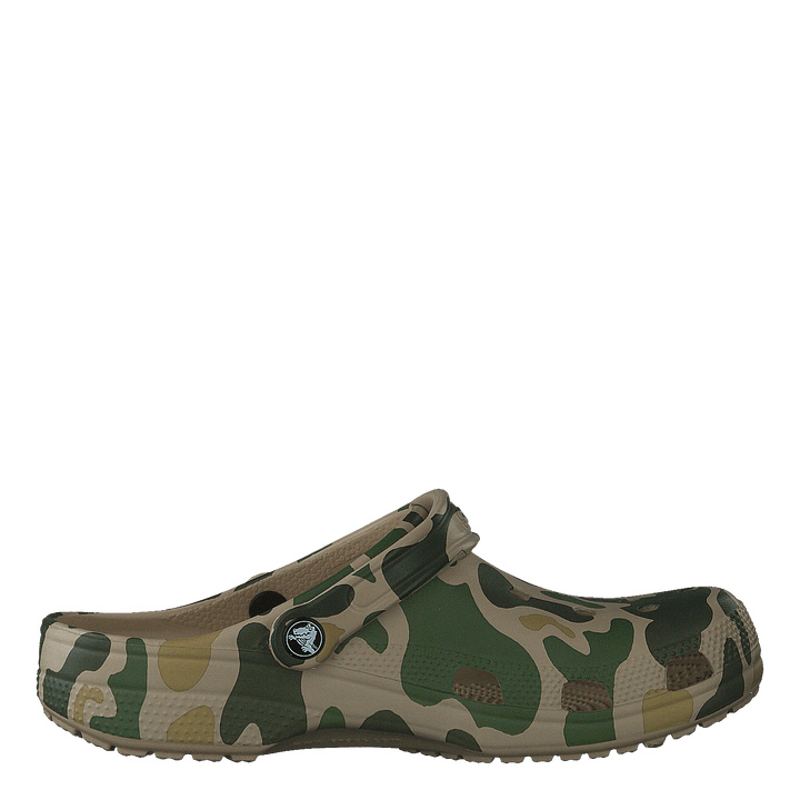 Classic Printed Camo Clog Chai / Tan