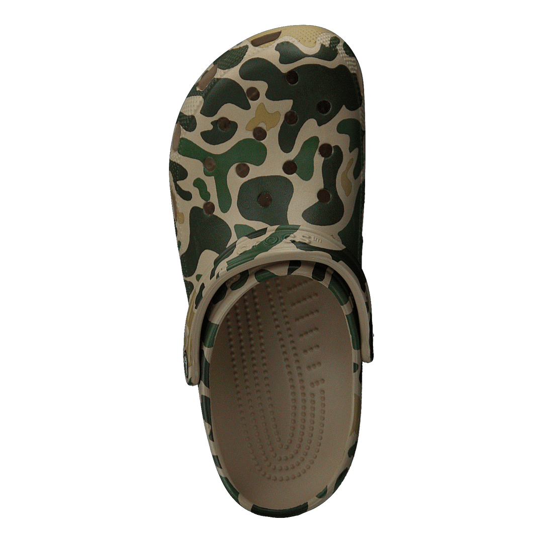 Classic Printed Camo Clog Chai / Tan