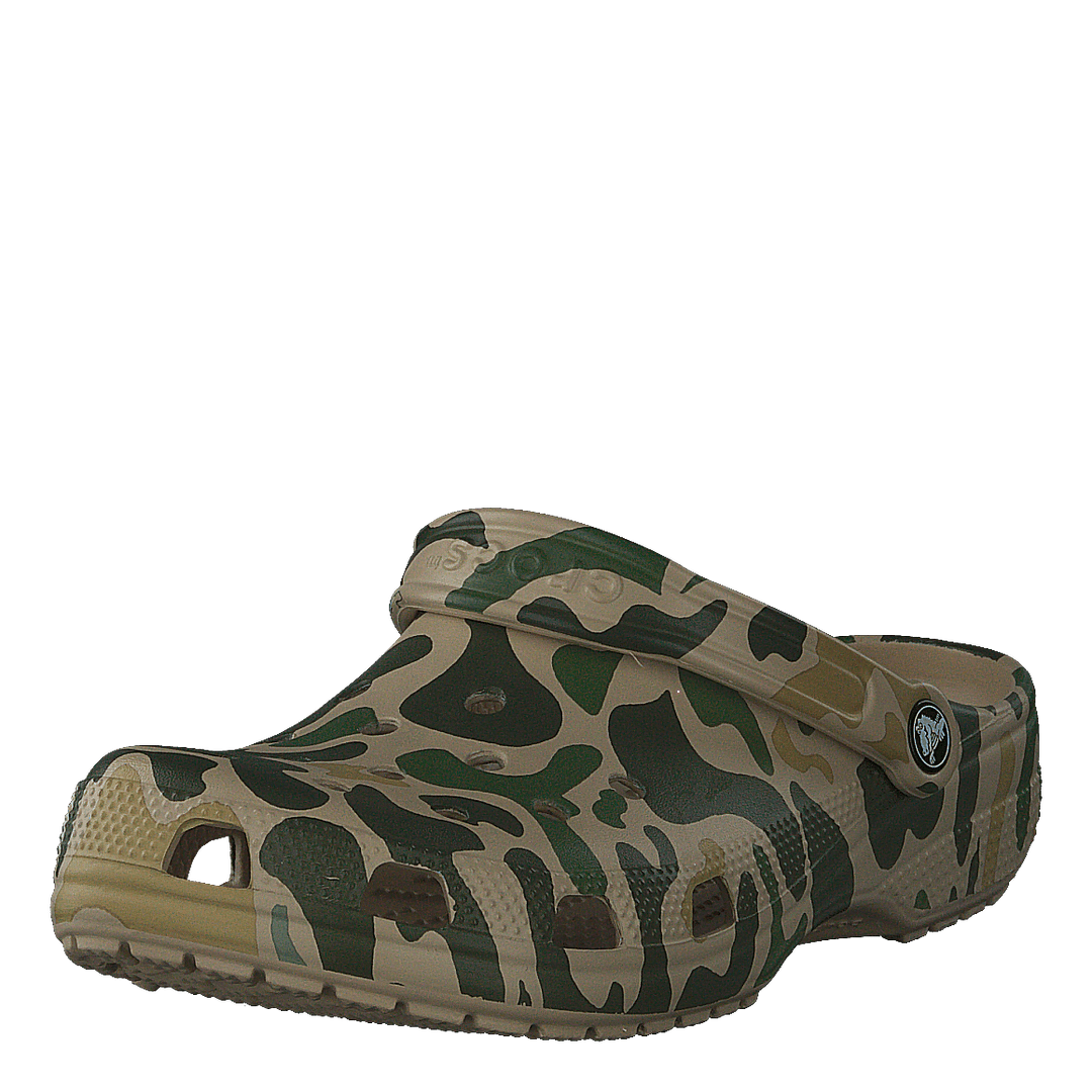Classic Printed Camo Clog Chai / Tan