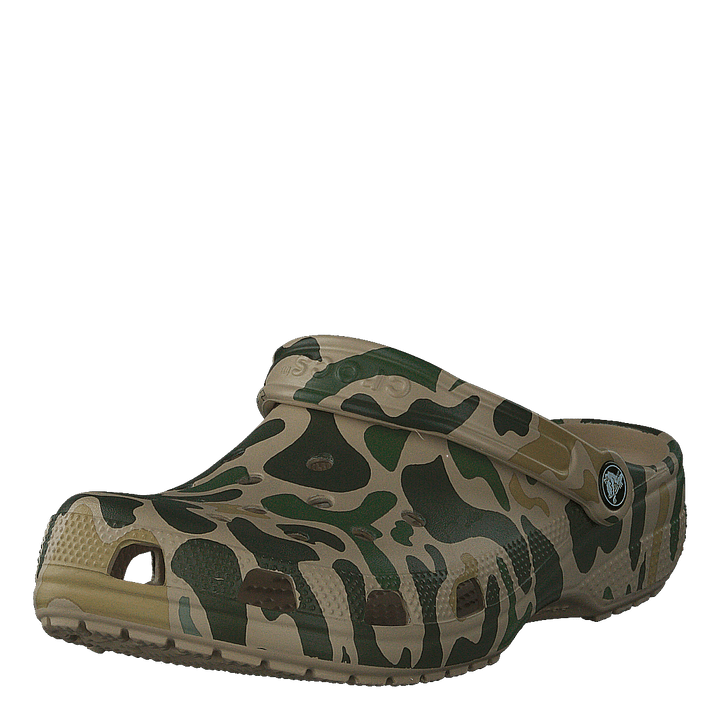 Classic Printed Camo Clog Chai / Tan