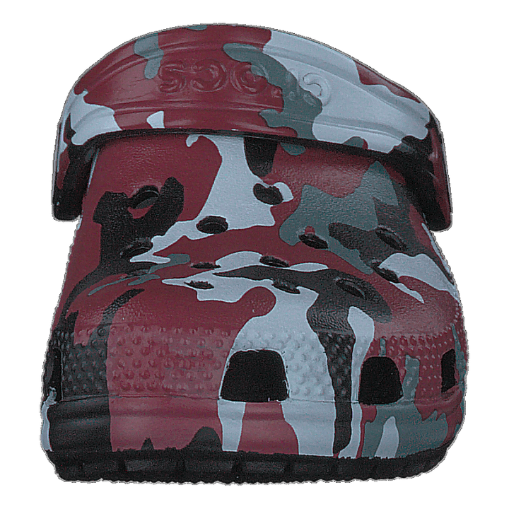 Classic Camo Clog Kids Black / Red