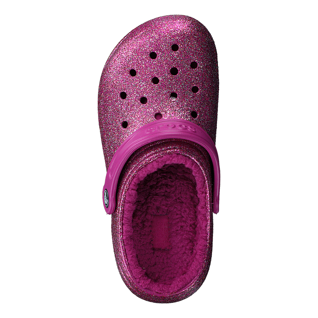 Classic Glitter Lined Clog Kids Fuchsia Fun / Multi