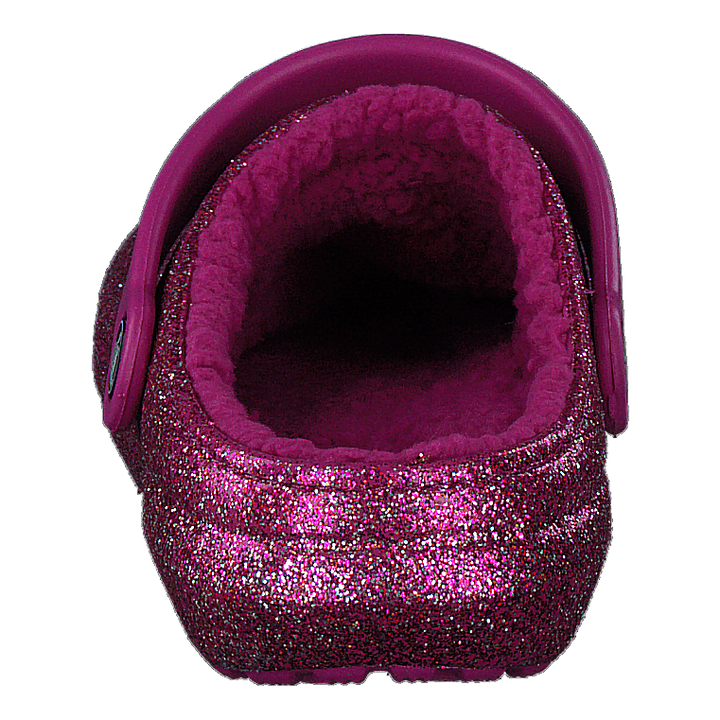Classic Glitter Lined Clog Kids Fuchsia Fun / Multi