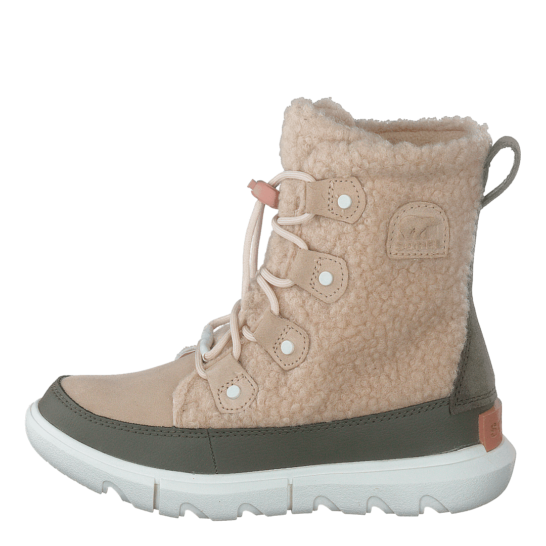 Youth Sorel Explorer Cozy Nova Sand, Stone Green - Heppo.com