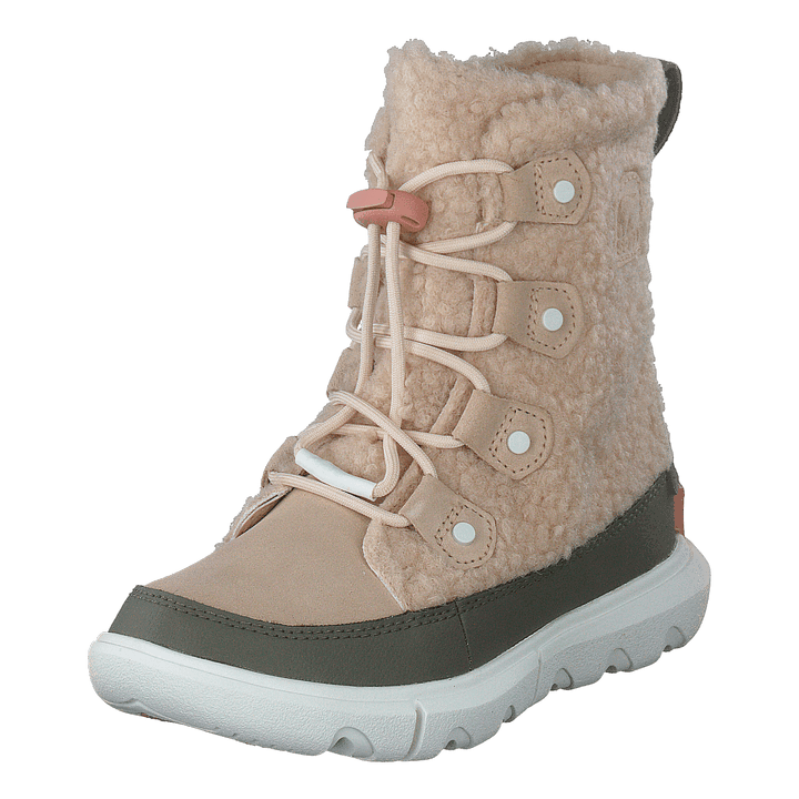 Youth Sorel Explorer Cozy Nova Sand, Stone Green - Heppo.com