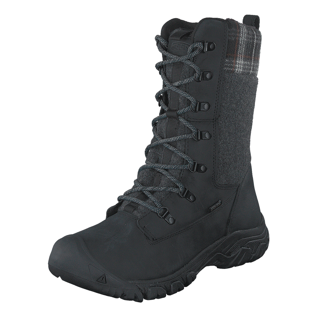 Ke Ke Greta Tall Boot Wp W-bla Black-black Plaid