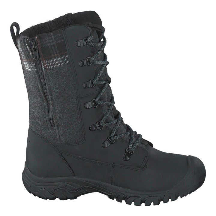 Ke Ke Greta Tall Boot Wp W-bla Black-black Plaid