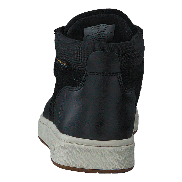 Waterproof Leather-Suede Sneaker Boot Black