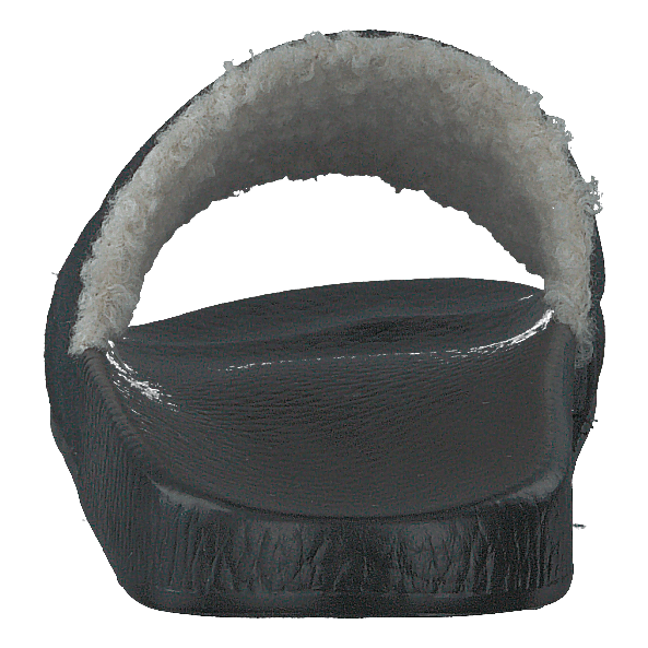 Faux-Shearling–Lined Suede Slide Black