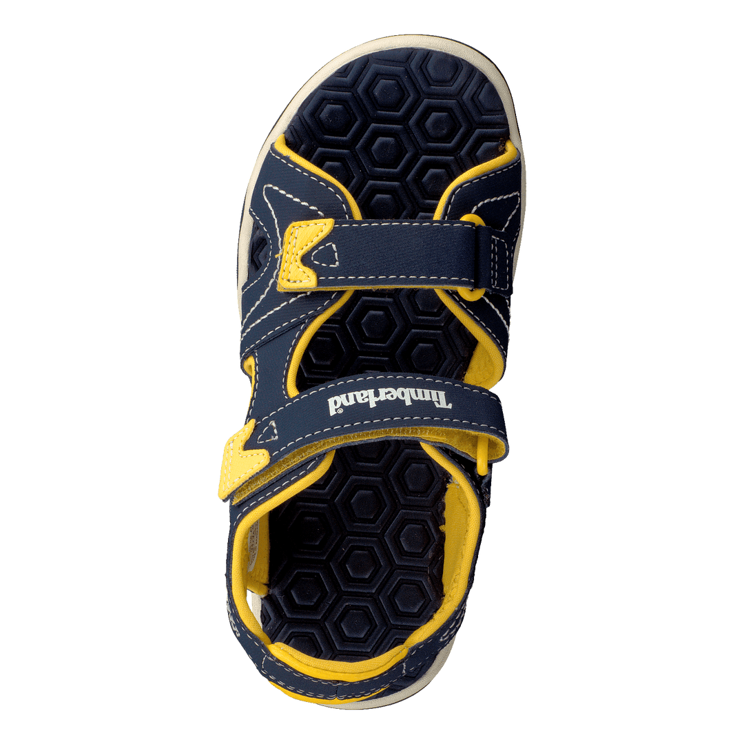Adventure 2-strap sandal Navy/Yellow