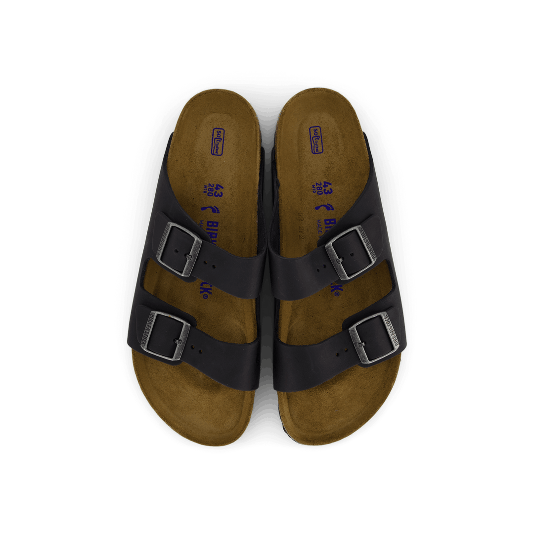 Arizona Soft Footbed Narrow Black Oiled Leather